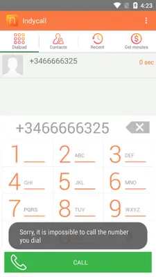 Indycall android App screenshot 0
